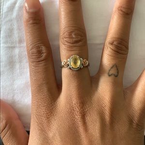 Disney Beauty and the Beast citrine ring